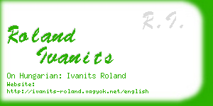 roland ivanits business card